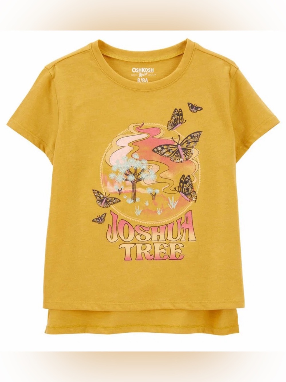 ☀️🌵🌸🦋 OshKosh | ‘Joshua Tree' Graphic Tee with Exclusive Design | Girls 8